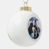 Familien-Foto Keramik Kugel-Ornament (Links)