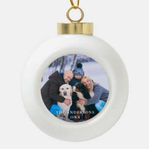 Familien-Foto Keramik Kugel-Ornament