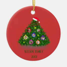 Familien Foto Ornament on Christmas Tree