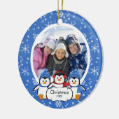 Familien-Foto-Weihnachtsverzierungniedliche Keramik Ornament (Links)