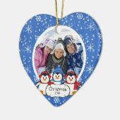 Familien-Foto-Weihnachtsverzierungniedliche Keramikornament (Links)
