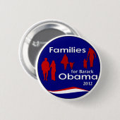 Familien für Barack Obama 2012 Button (Vorne & Hinten)