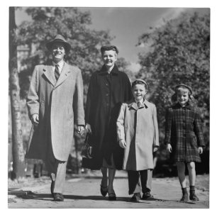 Familien-Gehen Fliese
