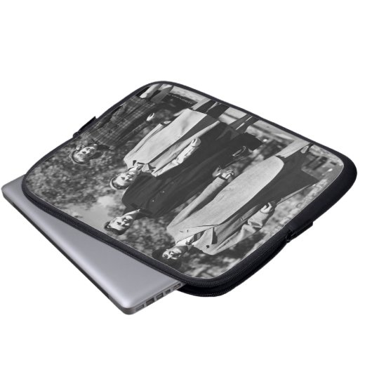 Familien-Gehen Laptopschutzhülle (Vorne Knopf)