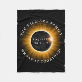 Familien-Gesamtheits-Solareklipse personalisiert Fleecedecke