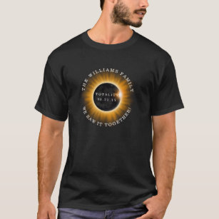 Familien-Gesamtheits-Solareklipse personalisiert T-Shirt