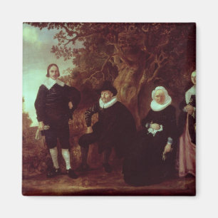 Familien-Gruppe in einer Landschaft Magnet