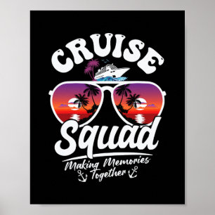 Familien-Gruppen-Matching-Kreuzfahrt-Trupp, der Er Poster