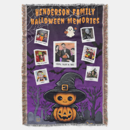 Familien-Halloween-Erinnerungen Collage – Kinderhe Decke