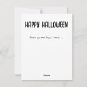 Familien Halloween Karte mit Gespenstern Kürbissen (Rückseite)