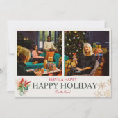 Familien-Happy-Holidays-Karte Einladung (Vorderseite)