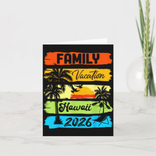 Familien-Hawaii-Urlaub Sommerferien Design Karte