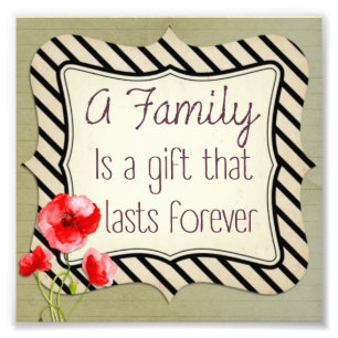 Familien-Inspirationszitat Fotodruck
