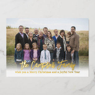 Familien-Jubel-Folie-Feiertagskarte Weihnachtskart Folien Feiertagskarte
