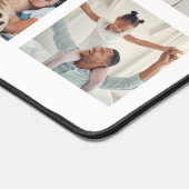 Familien-Kalligrafie | 9er Foto-Collage personalis Schreibtischunterlage (Ecke)