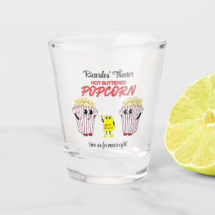 Familien-Kino-Theater-Spaß-Popcorn-Maskottchen Schnapsglas