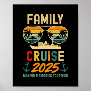 Familien-Kreuzfahrt-Shirts 2025 Sommerurlaub passe Poster