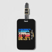 Familien Kreuzfahrt Sommer Schwarz Gepäckanhänger (Vorderseite Vertikal)