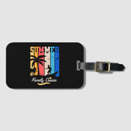 Familien Kreuzfahrt Sommer Schwarz Gepäckanhänger