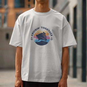 Familien Kreuzfahrt Sonnenuntergang Personalisiere T-Shirt