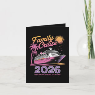 Familien-Kreuzfahrt-Trupp 2026 Urlaub passende Rei Feiertagskarte