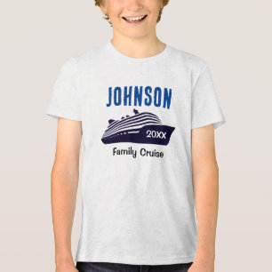 Familien Kreuzfahrtschiff Kinder Jungen T-Shirt Tri-Blend Shirt