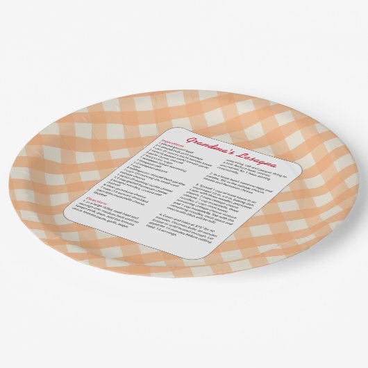 Familien-Lieblingsrezept Retro - Lasagne Pappteller (Schrägansicht)