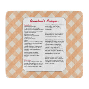 Familien-Lieblingsrezept Retro - Lasagne Schneidebrett