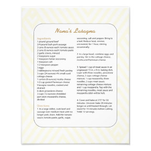 Familien-Lieblingsrezept Zickzack - Lasagne Fotodruck