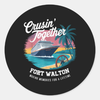 Familien-Matching Fort Walton Beach Männer Frauen Runder Aufkleber