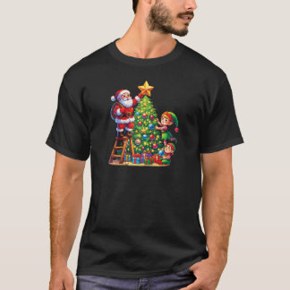 Familien-Matching-Santa-Elf-Squad-Christbaum-Dekor T-Shirt