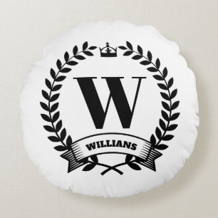 Familien-Monogramm Rundes Kissen