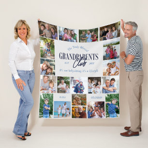 Familien-Multi-Foto-Großeltern-Club-Spaß-Lifestyle Fleecedecke