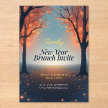 Familien-Neujahrsbrunch Acryl-Einladung  