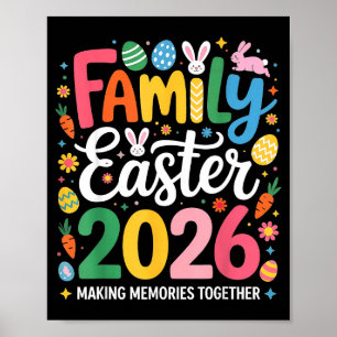 Familien-Ostern 2026 passendes Squad süßer Hase Mä Poster