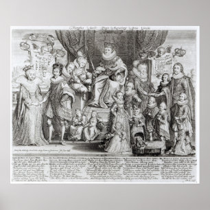 Familien-Porträt von James I von England Poster