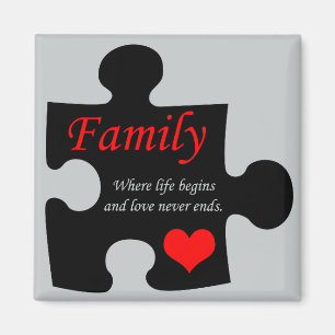 Familien-Puzzlespiel Magnet
