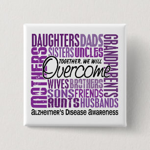 Familien-quadratische Alzheimerkrankheit Button
