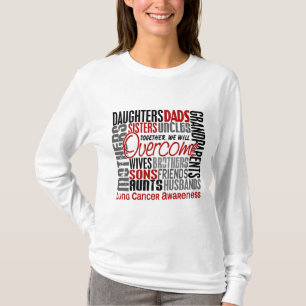 Familien-quadratischer Lungenkrebs T-Shirt