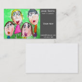 Familien-Rechtsanwaltfamilie hält die niedliche Visitenkarte (Vorne/Hinten)