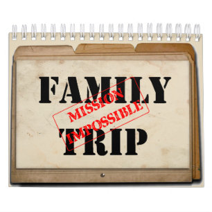Familien-Reise-Mission Impossible-Kalender Kalender