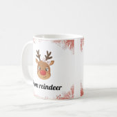 Familien-Rentier-Passtassen Kaffeetasse (Vorderseite Links)
