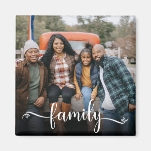 Familien-Schriftfoto Magnet