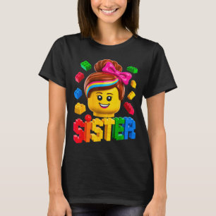 Familien Schwester Meister Erbauer Bausteine T-Shirt