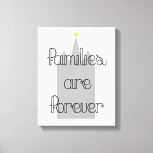 Familien sind für immer LDS Mormonentempel, Liebe Leinwanddruck