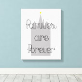 Familien sind für immer lecker Tempel, Liebe Leinwanddruck (Insitu (Holzboden))