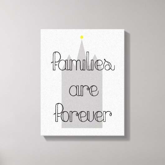 Familien sind für immer lecker Tempel, Liebe Leinwanddruck (Vorderseite)