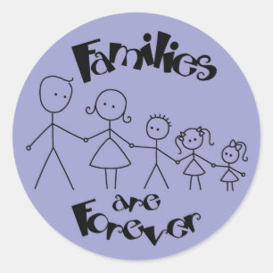 Familien sind für immer runder aufkleber