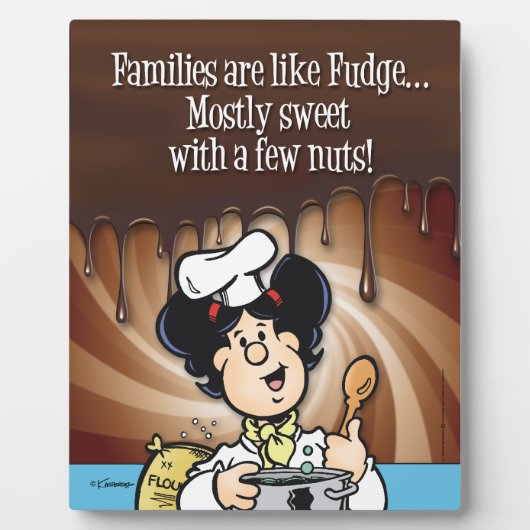 Familien sind wie Fudge Fotoplatte (Vorderseite)