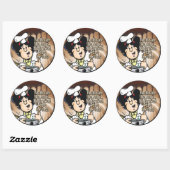 Familien sind wie Fudge Runder Aufkleber (Blatt)